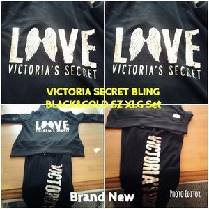VICTORIA SECRET FASHION SHOW BLACK&GOLD BLING 2pcs
